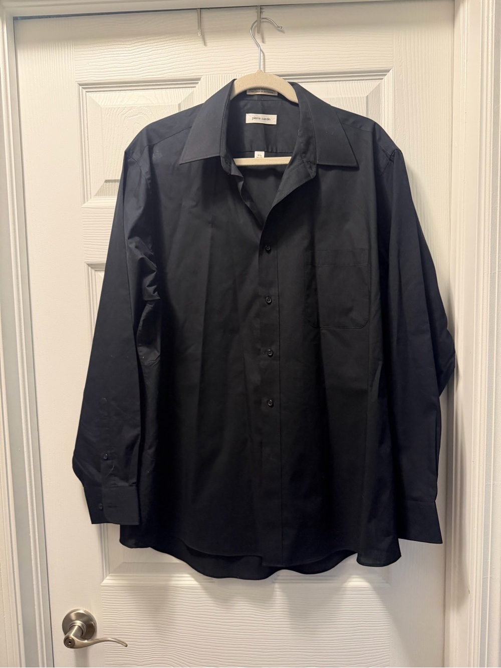 Pierre Cardin Black Long-Sleeve Dress Shirt